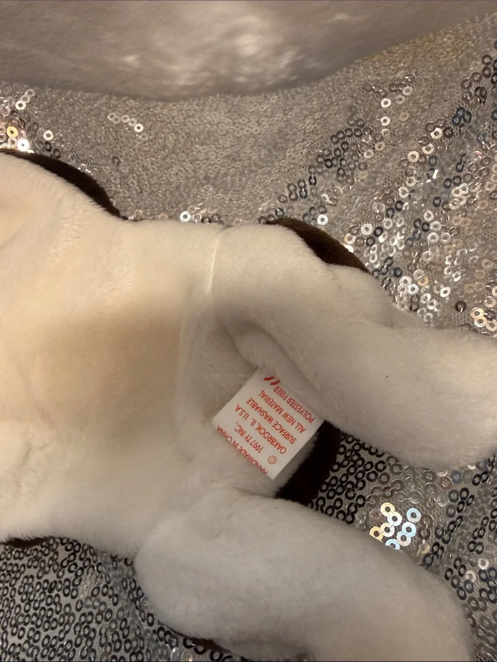 NWT Ty Bruno the Terrior Brown and White Puppy Beanie Baby with Heart Tag